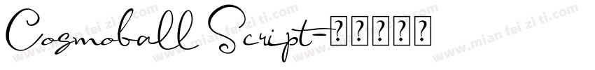 Cosmoball Script字体转换